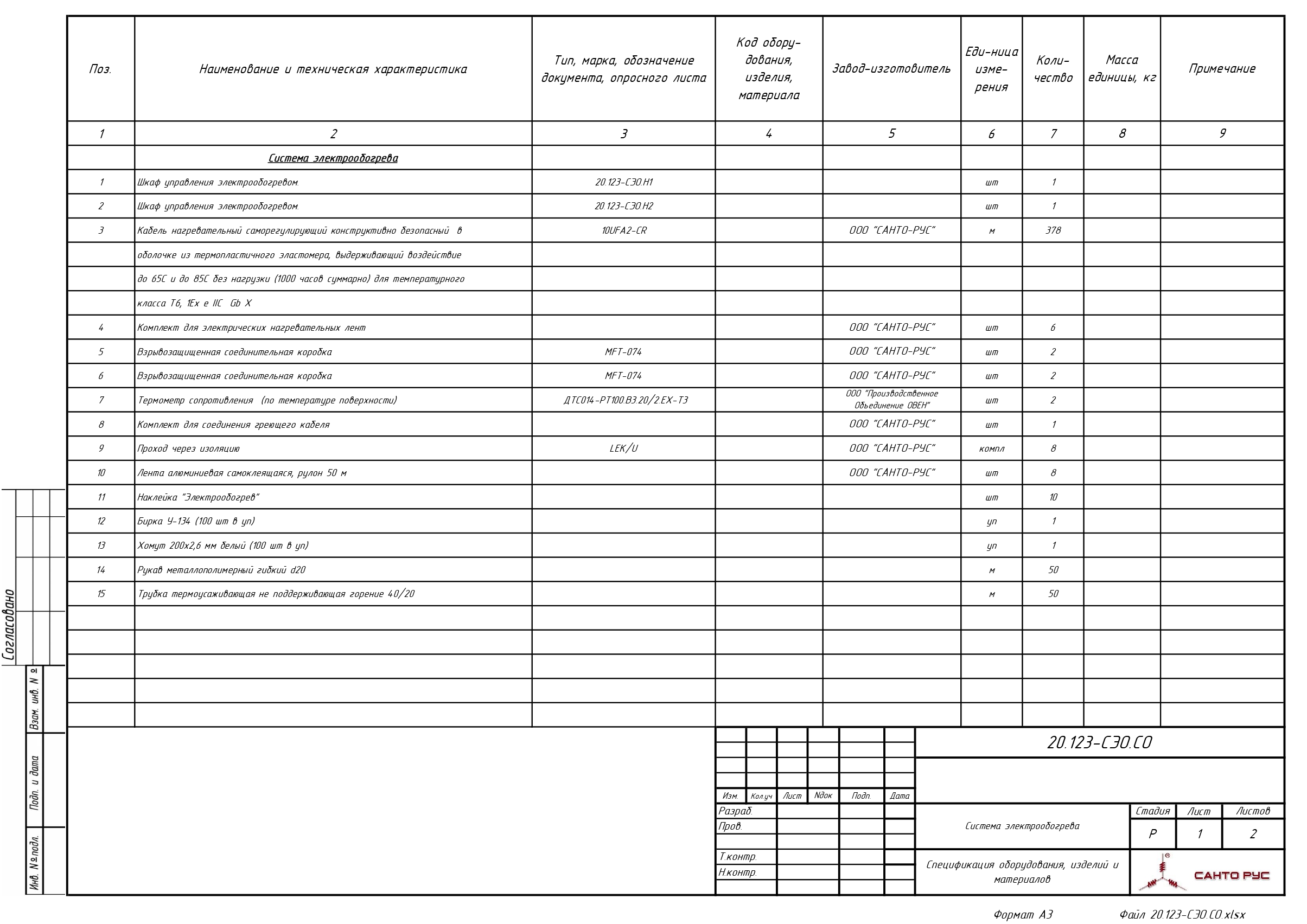Система электрообогрева резервуаров